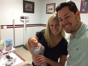 Happier baby at the first doctor visit