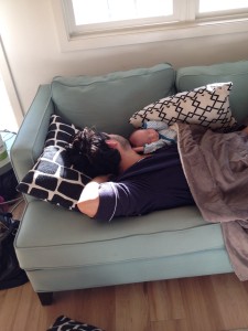 My boys watching golf